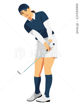 女子プロゴルファー 124384909