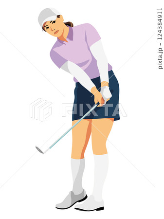 女子プロゴルファー 124384911