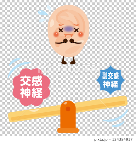 自主神經系統不平衡和耳朵不健康的特徵說明 124384917