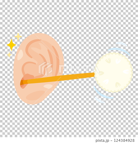 耳掃除される耳のイラスト 124384928