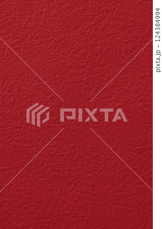 しわのある赤い和紙の背景テクスチャー しわのある赤い和紙の背景テクスチャー 124384994