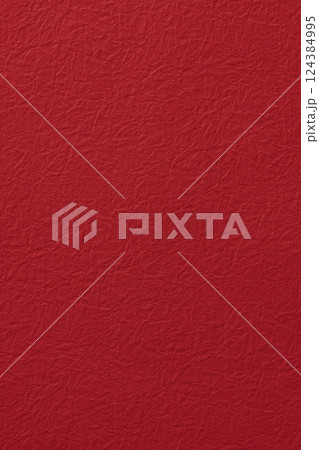 しわのある赤い和紙の背景テクスチャー しわのある赤い和紙の背景テクスチャー 124384995
