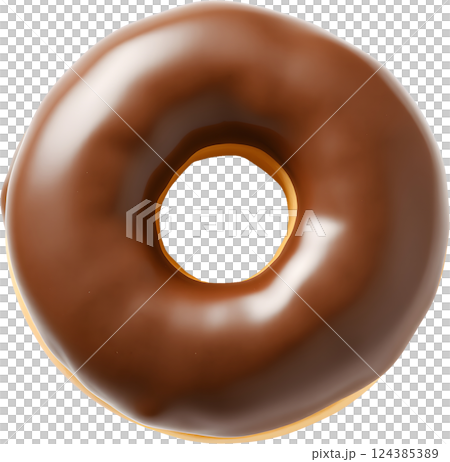 巧克力釉面甜甜圈 124385389