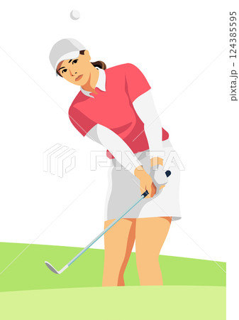 女子プロゴルファー 124385595