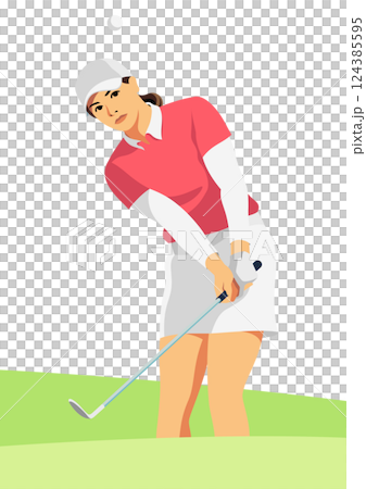 女子プロゴルファー 124385595