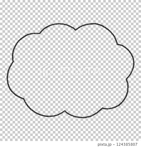 手繪雲形對話泡泡 124385807