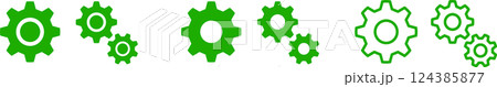 歯車・設定のアイコンイラスト3 124385877