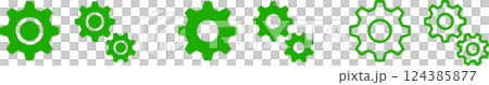 歯車・設定のアイコンイラスト3 124385877