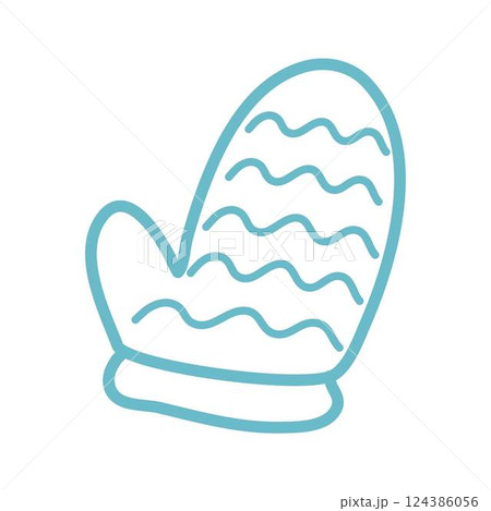 kawaii christmas doodles vector icon 124386056