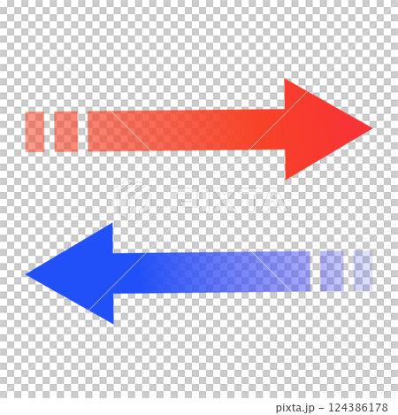 Stock Illustration: Stylish arrows with transparent gradients in both directions Business Simple 124386178
