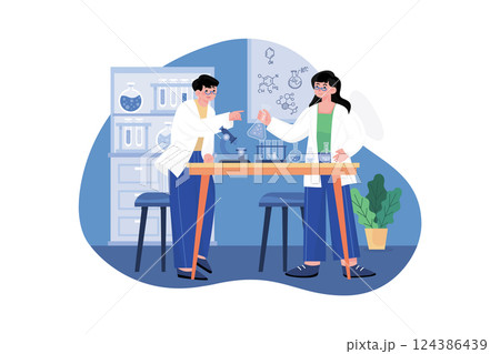 Medical Research Team Working On Lab Medical Research Team Working On Lab 124386439