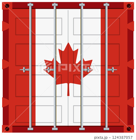 Canadian Trade and Tariff Illustration Canadian Trade and Tariff Illustration 124387057