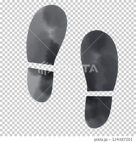Footprint silhouette illustration Footprint silhouette illustration 124387201