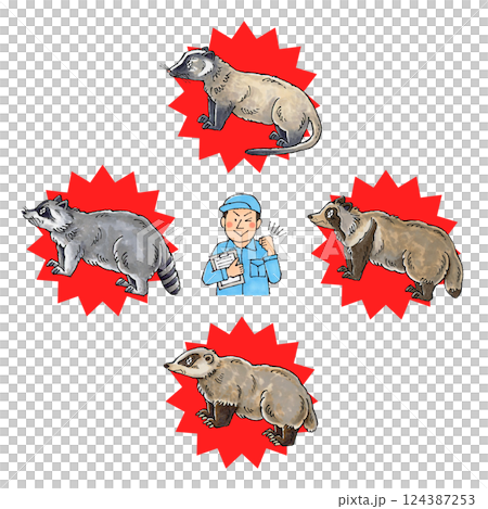 蟲害防治公司（貉、浣熊、獾、麝貓）男員工 124387253