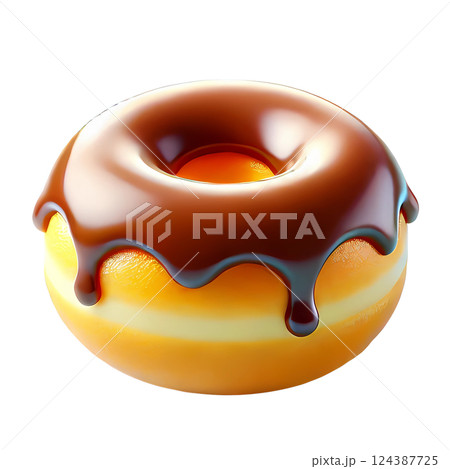 Chocolate donut  124387725