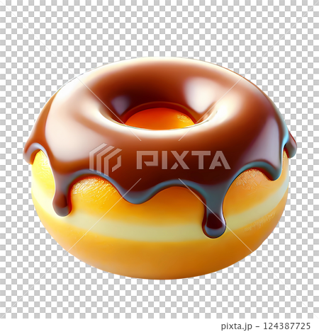 Chocolate donut  124387725