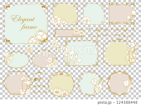 典雅的花藝框架集 124388448