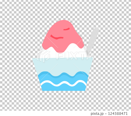 Shaved ice illustration Simple Cute Summer Shaved ice Summer festival Ice Food Dessert Icon Festival Shaved ice illustration Simple Cute Summer Shaved ice Summer festival Ice Food Dessert Icon Festival 124388471