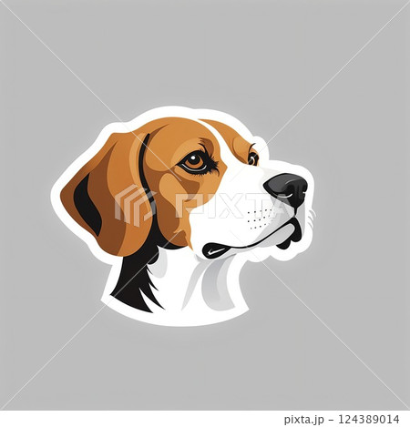 おとなしくて愛情の深い犬種のビーグル 124389014