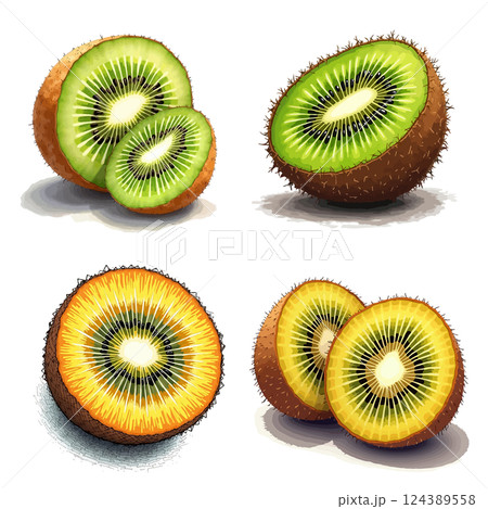 キウイフルーツのイラスト キウイフルーツのイラスト 124389558