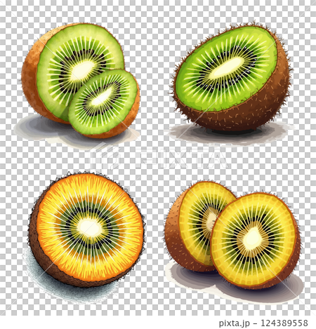 キウイフルーツのイラスト キウイフルーツのイラスト 124389558
