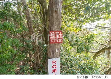 三上山（近江富士）の山頂 124389919