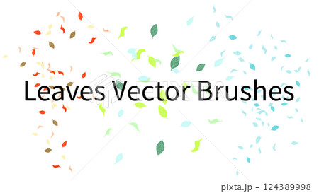 木の葉ベクター散布ブラシ2種 木の葉ベクター散布ブラシ2種 124389998