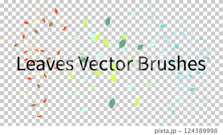 木の葉ベクター散布ブラシ2種 木の葉ベクター散布ブラシ2種 124389998