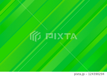 背景素材 黄緑色　緑色  幾何学的なドットグラデーション 斜め 対角線 背景 バックグラウンド 124390294