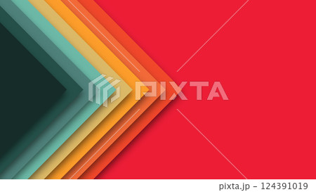 Abstract geometric 1970's 1980's 1960's colorful background with retro colors. Realistic design in futuristic retro style. Vector illustration. Abstract geometric 1970's 1980's 1960's colorful background with retro colors. Realistic design in futuristic retro style. Vector illustration. 124391019