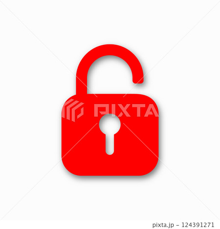 Padlock icon isolated on white background. Symbol sign unlock. Vector illustration. 124391271
