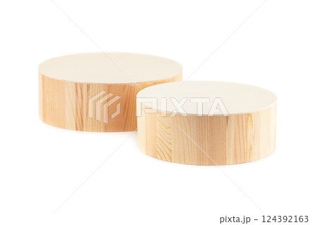 Two wooden stands 124392163