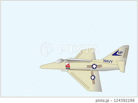 ジェット戦闘機のイラスト 124392298