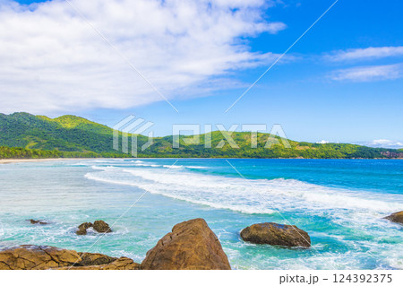 Praia Lopes Mendes beach on tropical island Ilha Grande Brazil. 124392375
