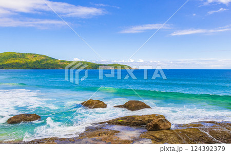 Praia Lopes Mendes beach on tropical island Ilha Grande Brazil. 124392379