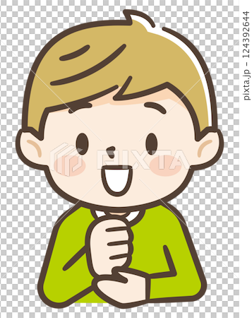 納得した男の子のイラスト 124392644