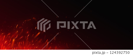 Fire sparks and glowing embers Fire sparks and glowing embers 124392750