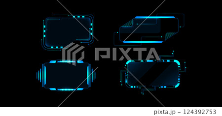 Cyberpunk hud frames and panels 124392753