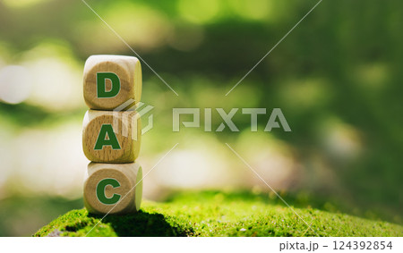 Carbon capture and climate tech concept. Direct Air Capture (DAC). 124392854