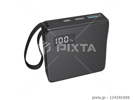モバイルバッテリー　バッテリー　携帯充電器　充電器(3DCGイメージ) 124392898