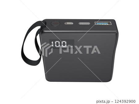 モバイルバッテリー バッテリー 携帯充電器 充電器(3DCGイメージ) モバイルバッテリー バッテリー 携帯充電器 充電器(3DCGイメージ) 124392900