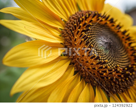 close up of sunflower 124392922