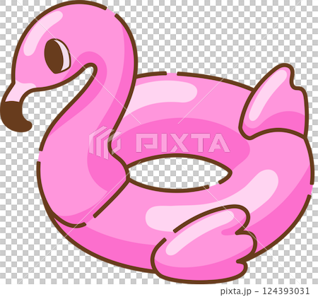 Illustration of flamingo float 124393031