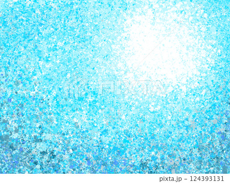 水彩点描画の水中から見上げたような幻想的な背景 124393131