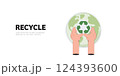 Recycle concept. Sustainable of Green Energy, Ecology and environment development. Flat Vector illustration. 124393600