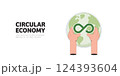 Circular Economy.The concept of future growth business and environment sustainable devellopment. Vector illustration. 124393604