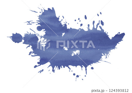 purple brush paint stain isolated on transparent background 124393812