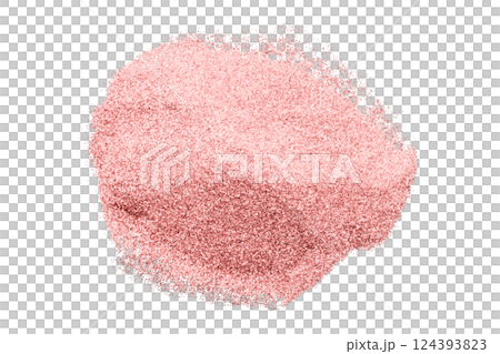 Pink glitter powder isolated on transparent background 124393823
