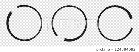 Sketch of circular doodles with a marker. Set of circular frames. Collection hand drawn round shape. Vector illustration on a transparent background. Sketch of circular doodles with a marker. Set of circular frames. Collection hand drawn round shape. Vector illustration on a transparent background. 124394092