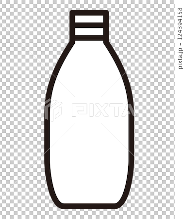 シンプルなペットボトルのイラスト シンプルなペットボトルのイラスト 124394158